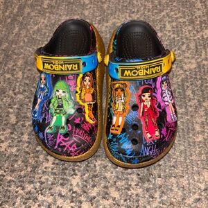 Rainbow high girl crocs